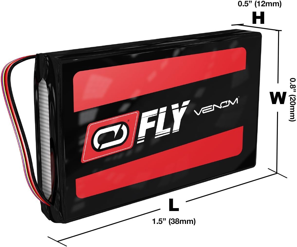 Venom Fly 30C 2S 300mAh 7.4V LiPo Battery with JST and E-flite PH Plug x2 Pack Combo - Compare to E-flite EFLB2802S30: Toys & Games