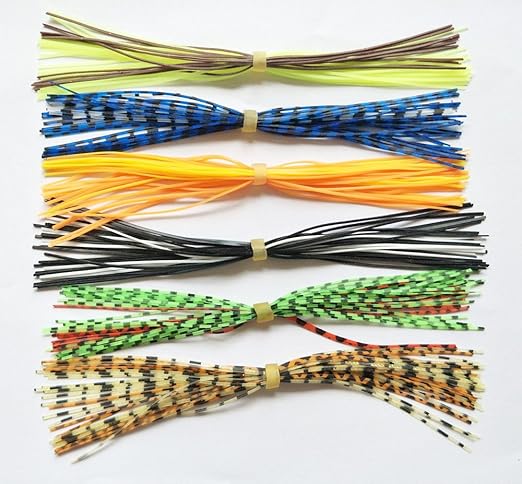 Fishing Silicone Jig Skirts Assorted Color Spinnerbait Lures Weedless - View #5