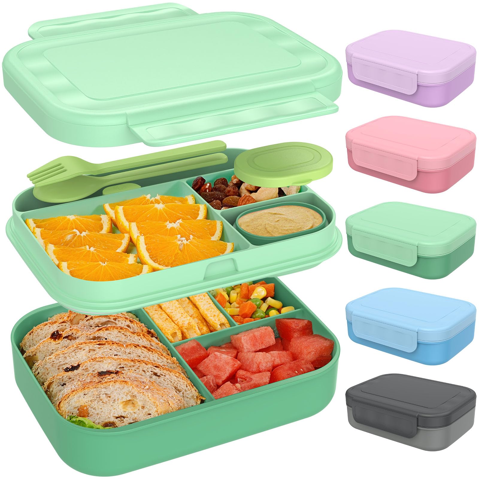 For Kids - 5.8 Cups Stackable Leakproof Box...