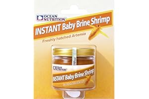 Ocean Nutrition Instant Baby Brine Shrimp Eggs 0.7oz (20g) in Saline Solution, Fish Tank Fry, Betta & Tropical Fish Food for Saltwater & Freshwater Aquarium