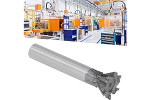 FOTABPYTI 30mm / 1.2in Dovetail Cutter, 60 Degree, 6 Flutes, Carbide, TiAlN Finish, Corner Radius End Cut, Dovetail Cutter