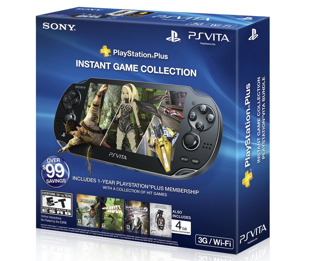 PlayStation Vita 3G Bundle - 4GB with PlayStation Plus and Unit 13 Voucher