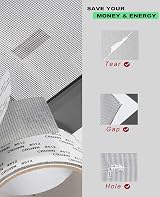 ACEBON Fiberglass Window Screen Repair Tape Patch Adhesive 2x80in Grey view 6