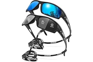 AWGSEE Polarized Sports Sunglasses for Men 100% UV Protection Wrap Around Unbreakable Sun Glasses for Fishing Driving