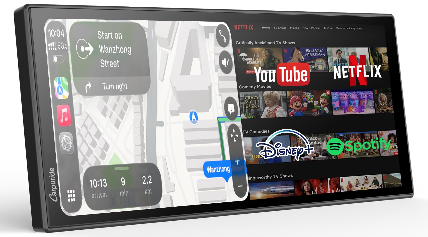 Photo 1 of Carpuride 11.26" Carplay Screen for Car with N-etflix/YouTube Apps Upgraded Car Play & Android Auto Large Touchscreen Support OTA, WiFi, Backup Camera, GPS Navigation, Split-Screen, Dual Bluetooth