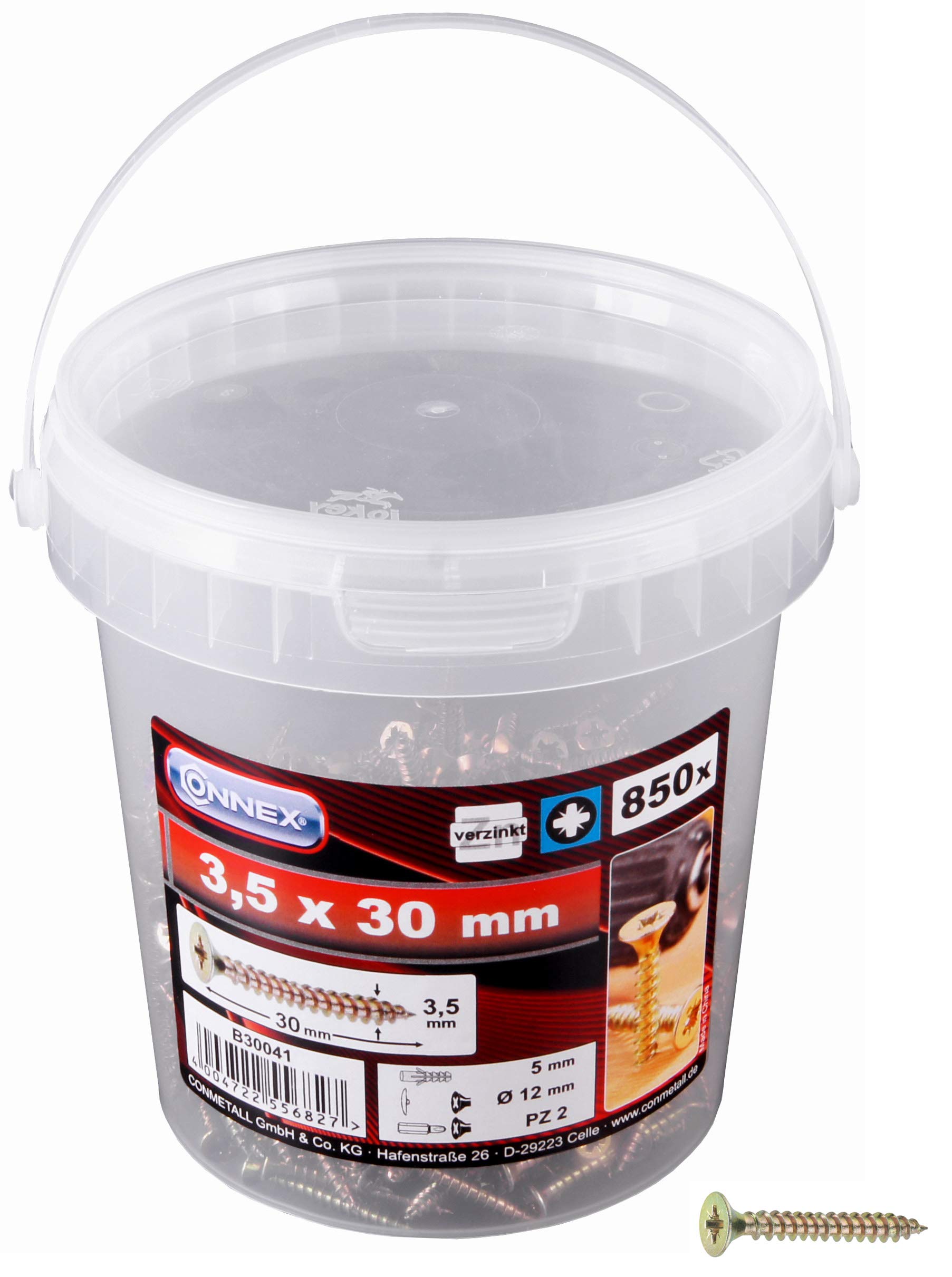 CONNEX B30041 3.5 x 30mm Uni-Screws in Bucket — image 1