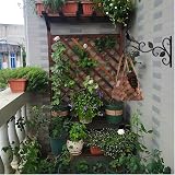 Lanjue Black Steel Hanging Basket Bracket with Screws Outdoor Wall Mount view 3