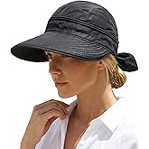 AlturaGo 2-in-1 Women’s Sun Visor Sun Hat Zipper Off Ponytail Friendly, Lightweight Quick Dry, Summer UV Protection