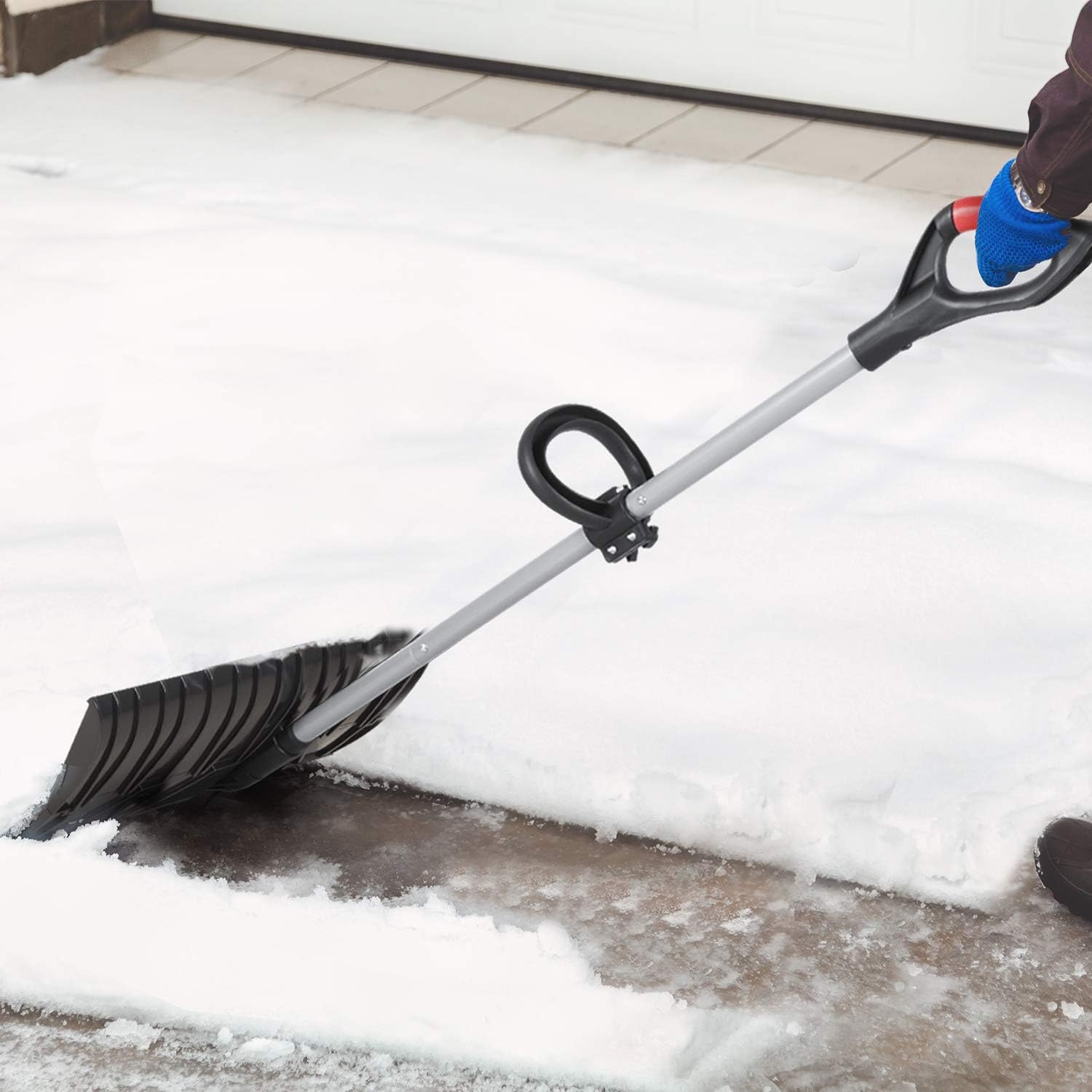 Soils and Grains. 20” Blade ORIENTOOLS Snow Shovel with Ergonomic Handle Grips and Strong Blade