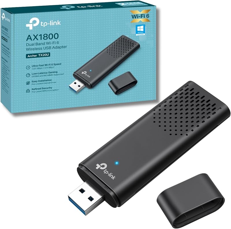 TP-Link Archer TX20U AX1800 WiFi 6 USB 3.0 PC Laptop Wireless Adapter MU-MIMO