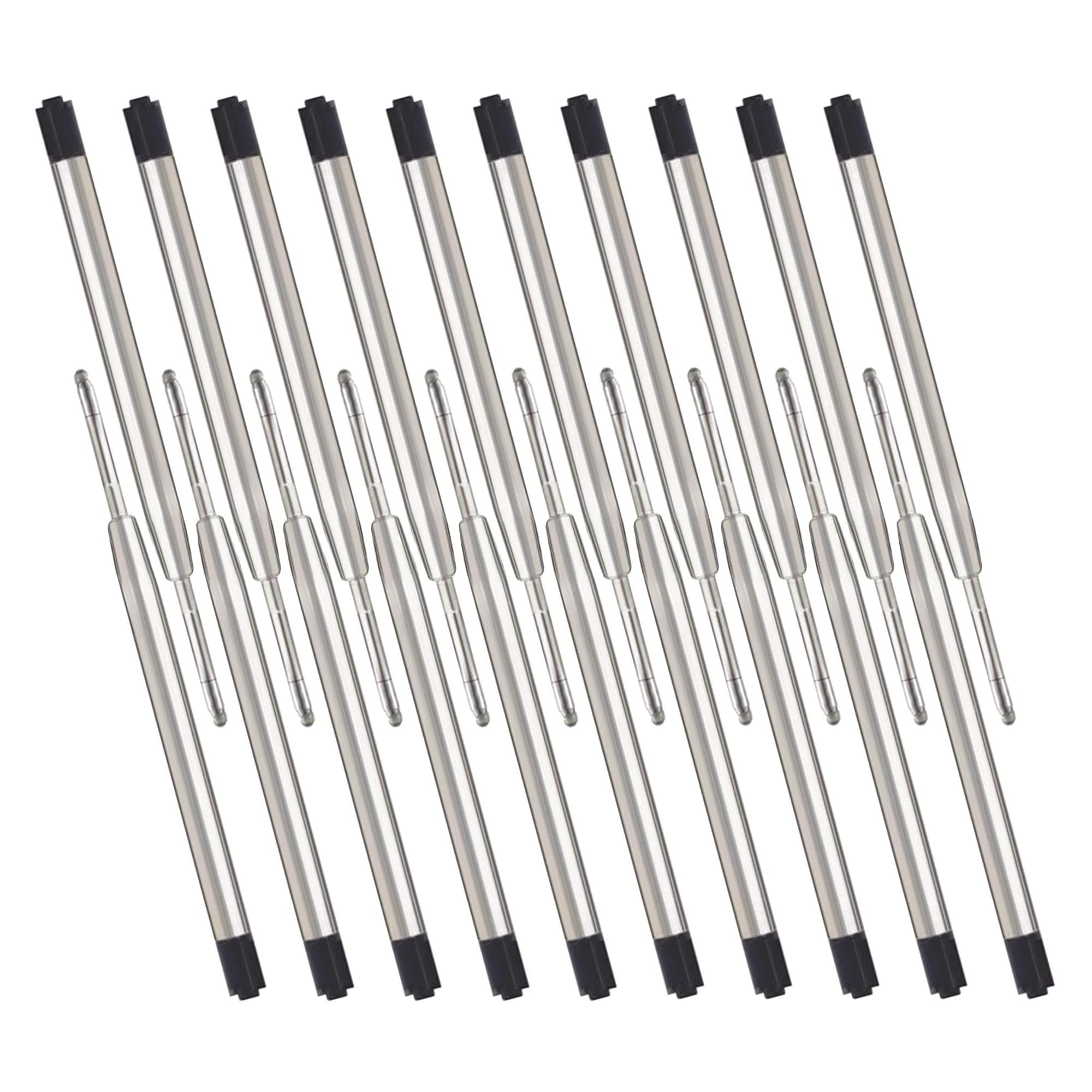 20 x Black Ink Pen Refills for Parker Ballpoint Pens, Large Capacity Replaceable Metal Ballpoint Pen Refills, Compatible with All Parker Ballpoint Pens