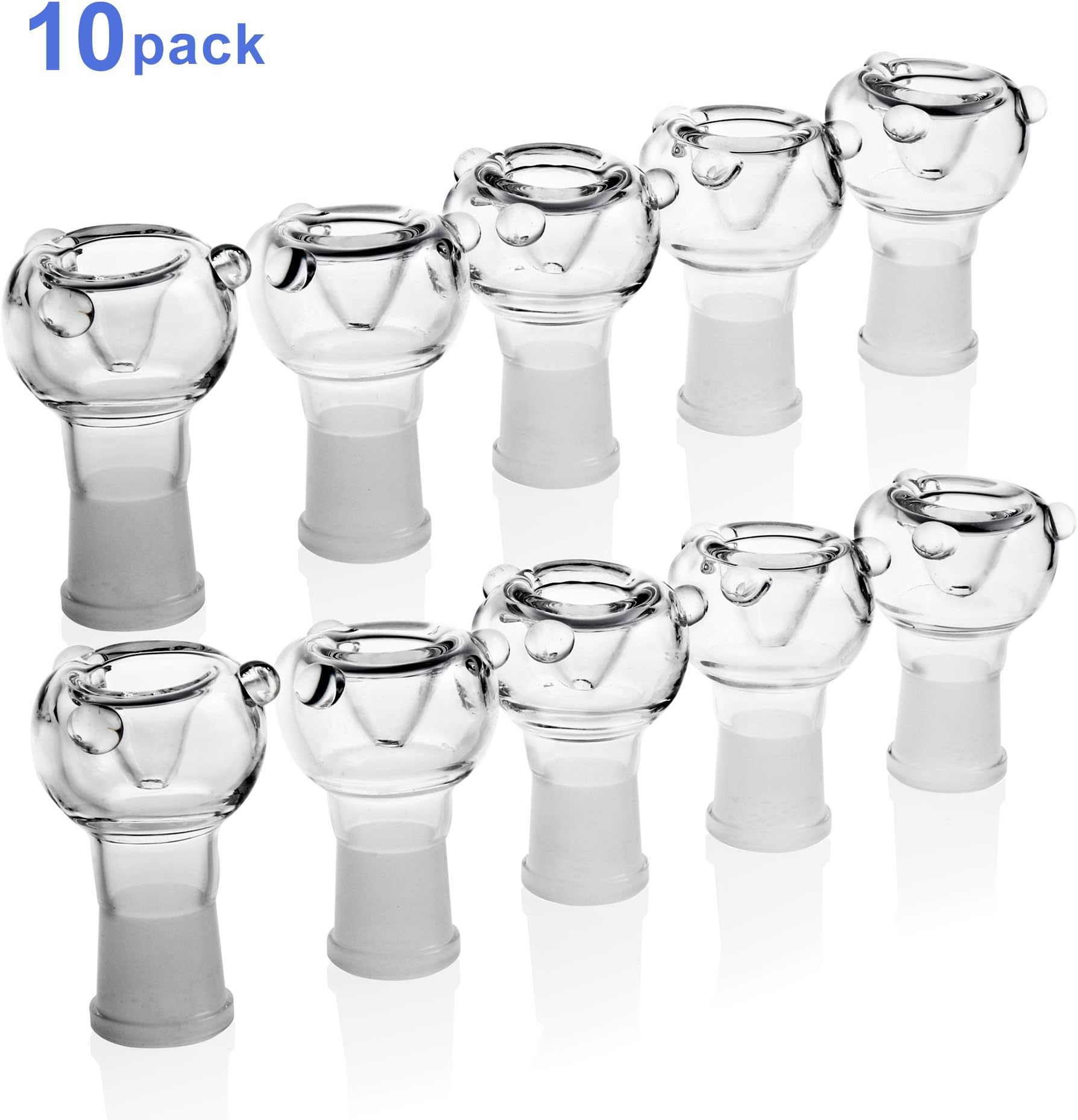 REANICE 10-Pack Bong Bowl Glass Water Pipe Accessories 18.8mm Female Smoking Bubbler For Tobacco Bongs Big Sale