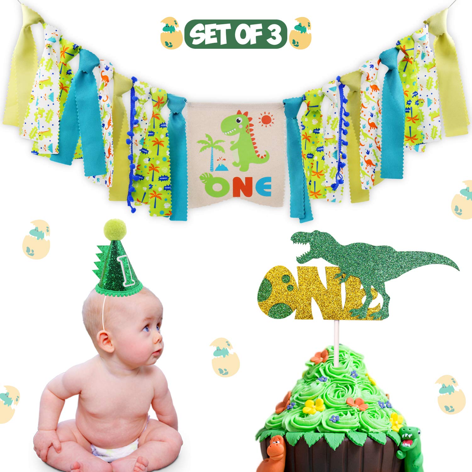 Best boy 1st birthday high chair decorating kit