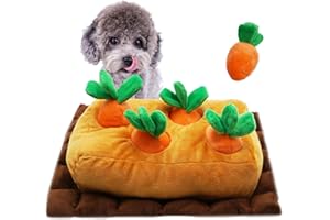 Lepawit Hide and Seek Dog Toys, Squeaky Interactive Puzzle Dog Toys for Boredom and Stimulation, Dog Enrichment Toys for Small and Medium Dogs (Carrots, Pack of 5)