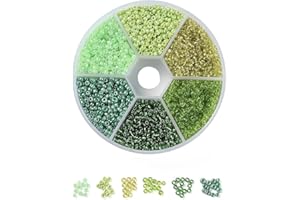 About 3960Pcs 12/0 Glass Seed Beads for Jewelry Making 2mm Round Seed Bead Mini Spacer Bead for Earring Choker Bracelet Necka