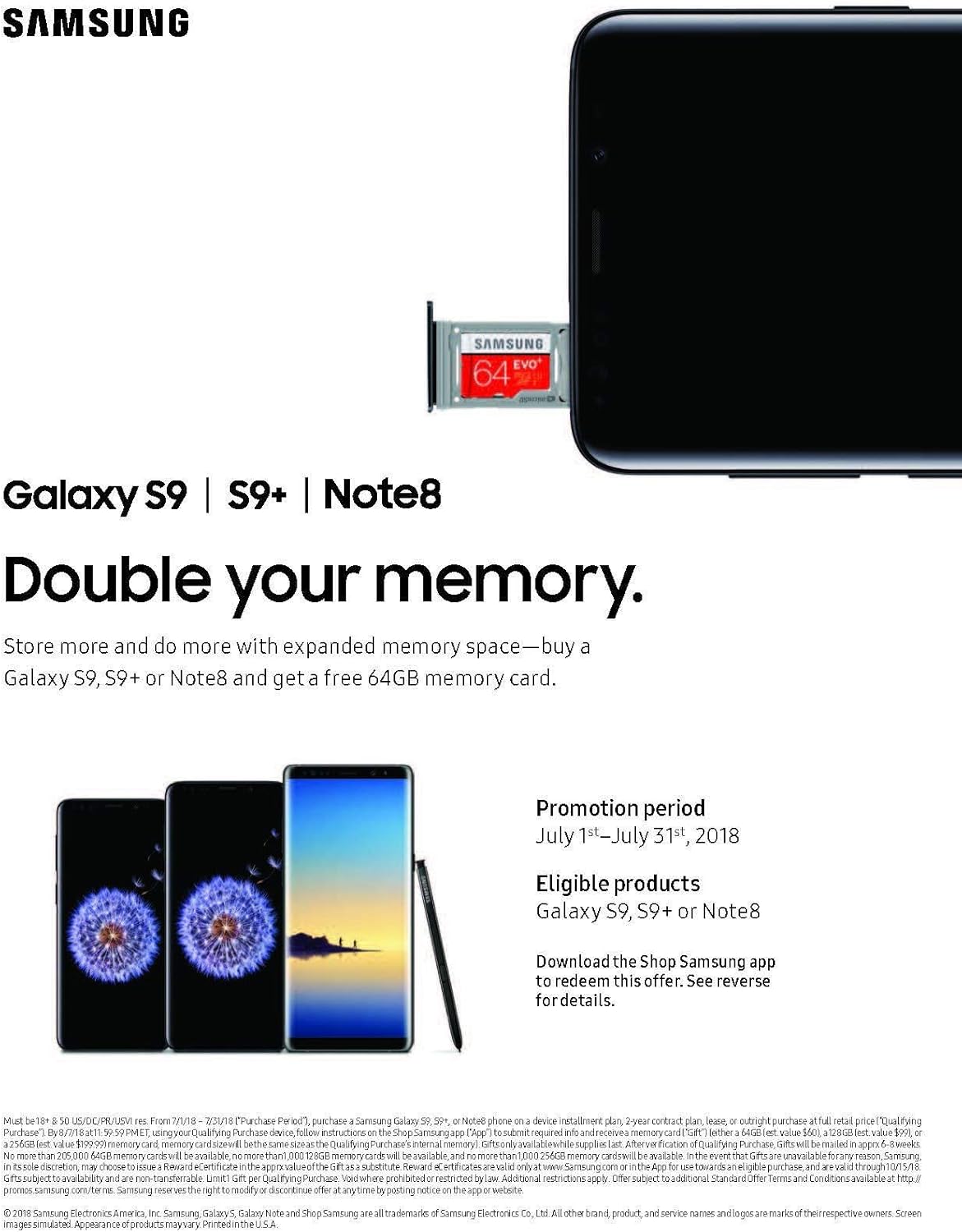 Samsung Galaxy S9, 64GB, Midnight Black - Fully Unlocked (Renewed)