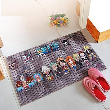Amazon Com Anime One Piece Rug Absorbent Non Slip Carpet Cartoon Welcome Entrance Door Mats For Living Room Bedroom Study 4060cm 15 7 23 6 Furniture Decor