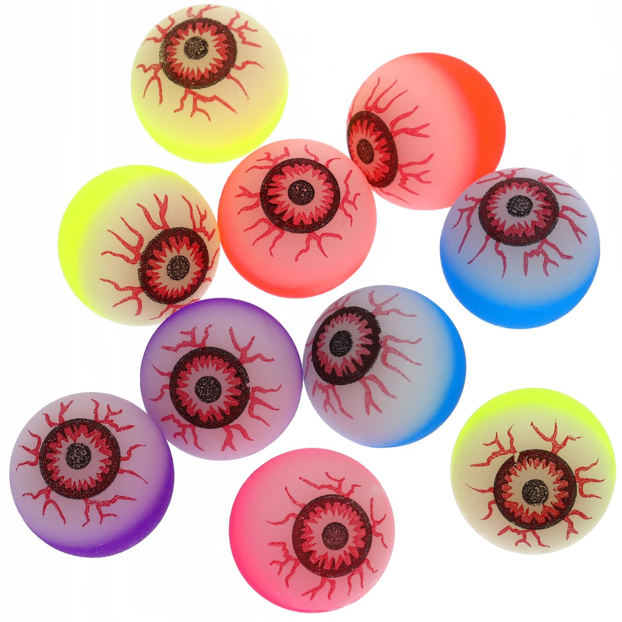 FOMIYES Halloween Bouncy Eyeballs Halloween Scary Horrific Party Favor Eye Balls Halloween Bouncy Ball Party Supplies for Decoration 10pcs