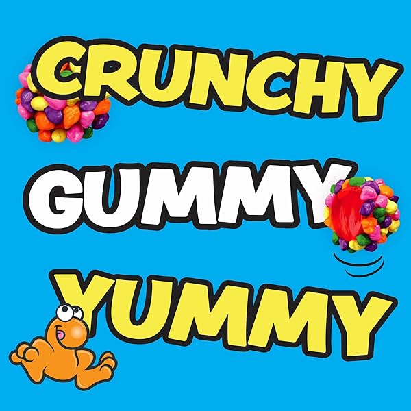 NERDS GUMMY CLUSTERS CANDY, RAINBOW, CRUNCHY AND GUMMY, 8 OZ
