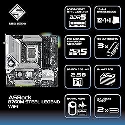 ASRock B760M Steel Legend WiFi Motherboard