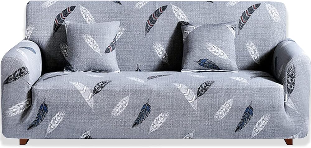 Teynewer 1-Piece Fit Stretch Sofa Cover 1 Seater Elastic Pattern Slipcover