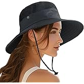 PFFY Sun Bucket Hats for Men Women 3” Wide Brim UPF 50+ Fishing & Beach Hat