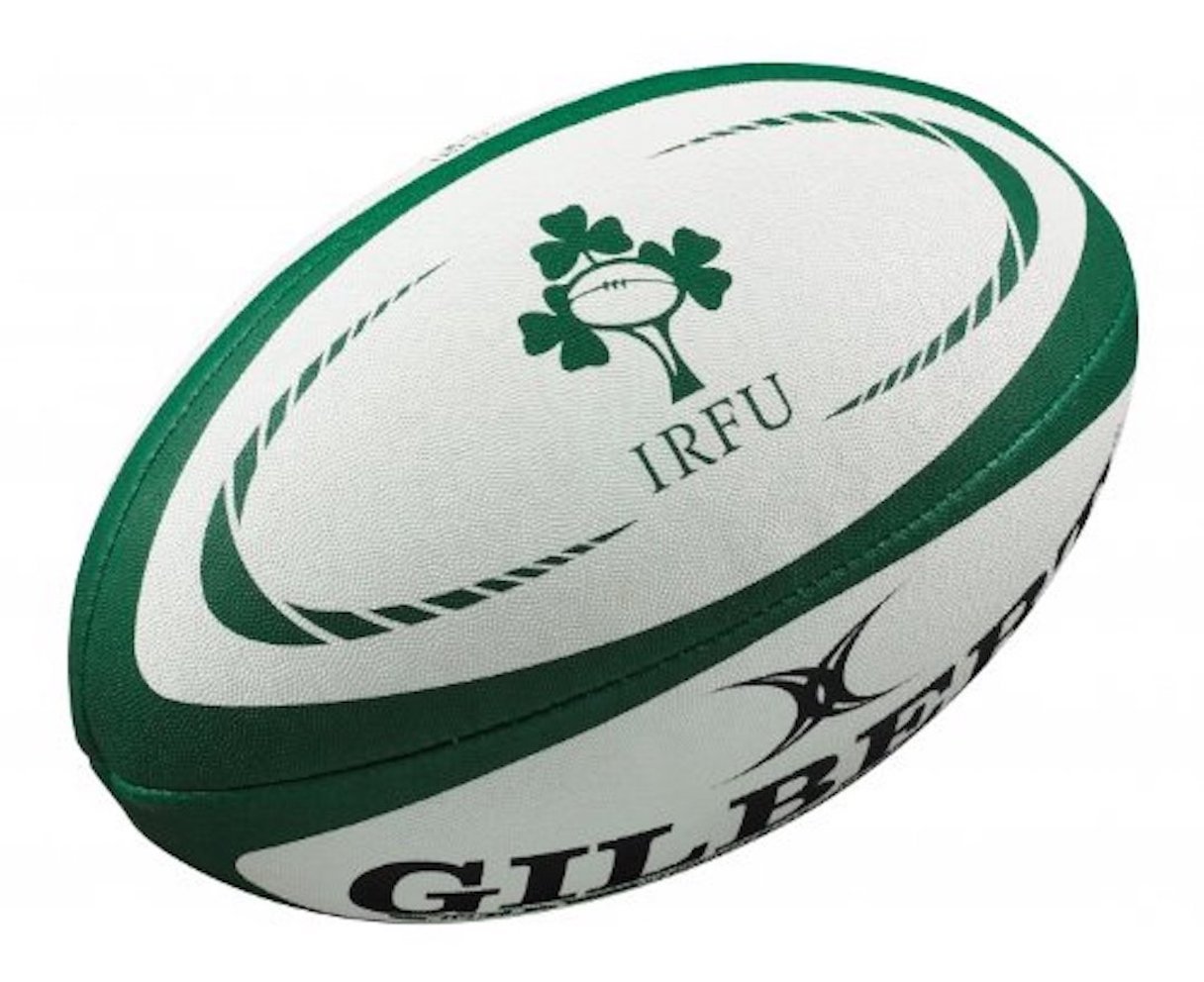 Gilbert Replica Ireland Rugby Ball White/Green Size 4