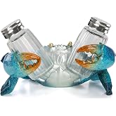 VVGIFTS Blue Crab Salt and Pepper Shaker Holder Beach Coastal Kitchen Decor