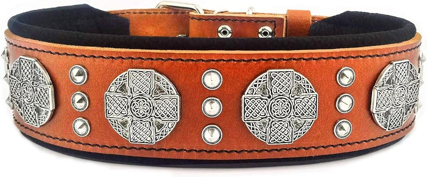 Bestia Maximus Genuine Leather Dog Collar Large Breeds Cane Corso Rottweiler Boxer Bullmastiff Dogo Quality Dog Collar 100 Leather Studded