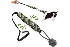 ETIAL Interactive Dog Tug Toy,Indestructible Dog Toys for Aggressive Chewers,Tough Squeaky Dog Rope Toys for Training,Tug of War Dog Toy Balls for Medium & Large Dogs