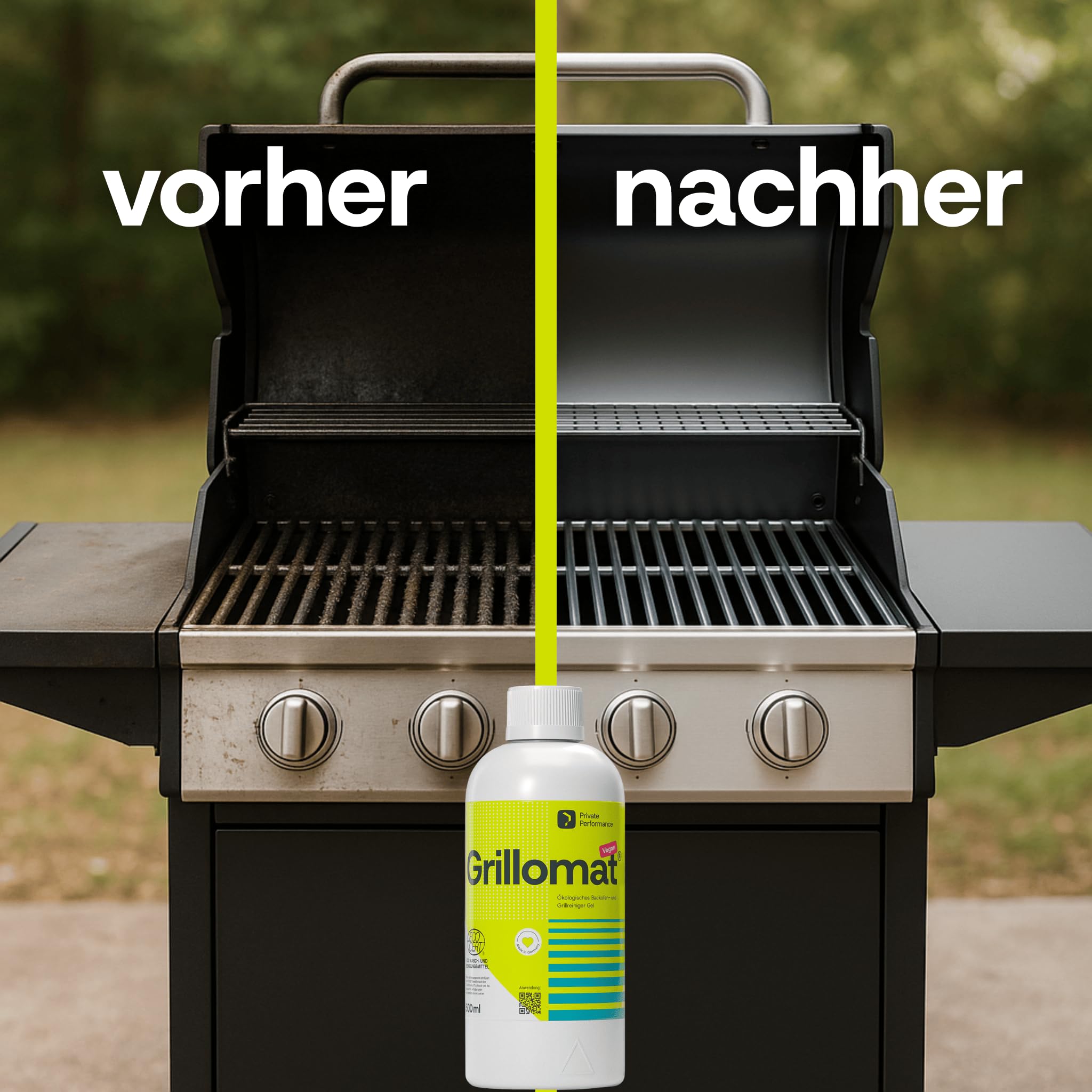 GRILLOMAT | ökologischer Backofen- und Grillreiniger | 2 x 500 ml Flasche | ultrastarkes Gel gegen Fett, Öl und Eingebranntes | Profi-Reiniger für Backofen, Grill, Pfannen, Beefer & Mikrowelle 4