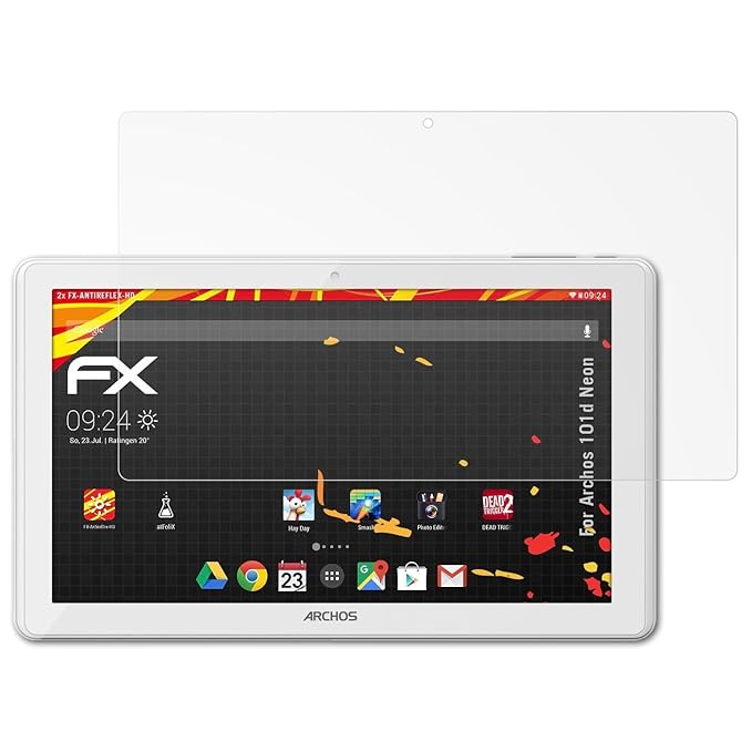 atFolix Schutzfolie kompatibel mit Archos 101d Neon Displayschutzfolie, HD-Entspiegelung FX Folie (2X)