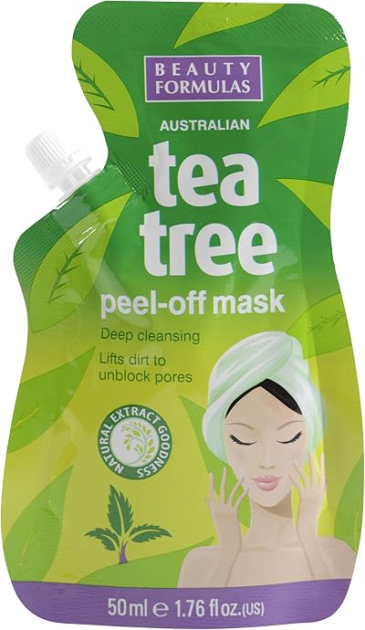 Beauty Formulas Australian Tea Tree Peel Off Mask Deep Cleansing 50ml Unblocks