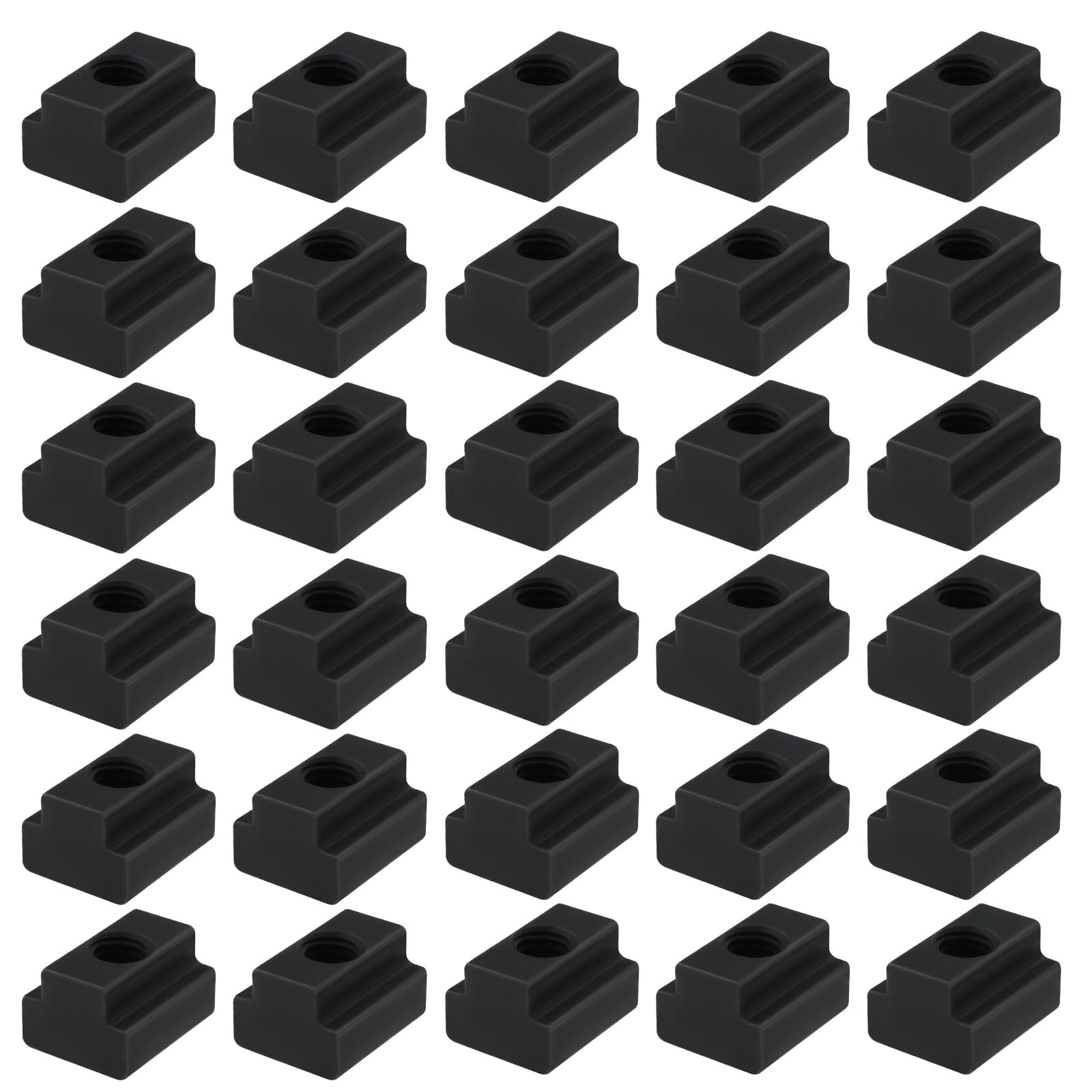 The Lord of the Tools 30Pcs Black Medium Carbon Steel M6 T Slot Nut Milling Machine Nut for Mounting On T Slot Rails Machine T Slot Beds Or As an Accessory in Many Vehicles