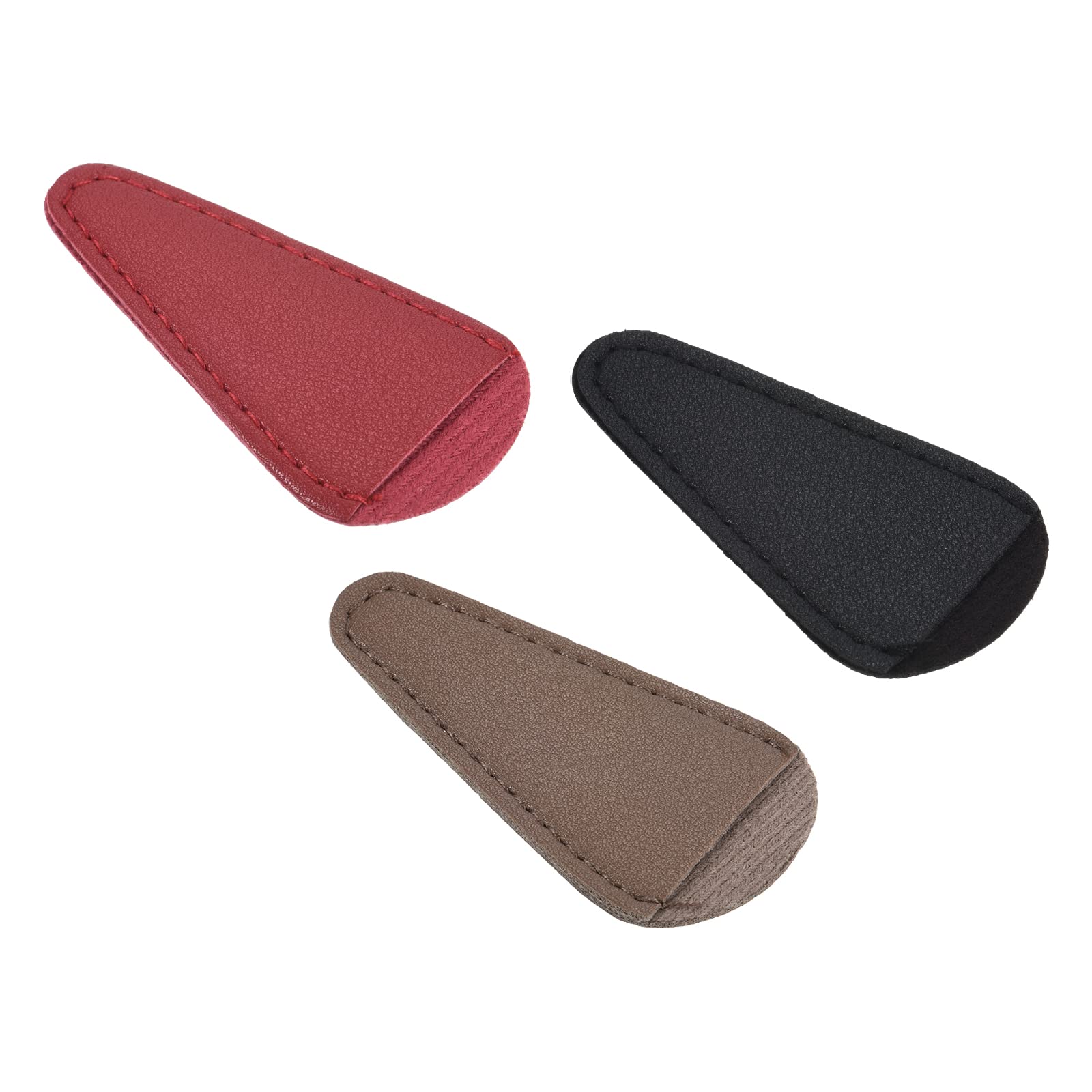 PATIKIL 2.9"x1.5" PU Leather Scissors Sheath, 3 Pack Scissors Cover Protector Portable Collect Bags for Eyebrow Trimming Beauty Tool Protection, Multicolor