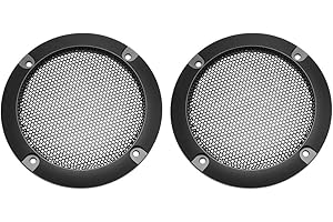 uxcell Speaker Grill Cover 2 Inch Mesh Decorative Circle Subwoofer Guard Protector Black 2pcs