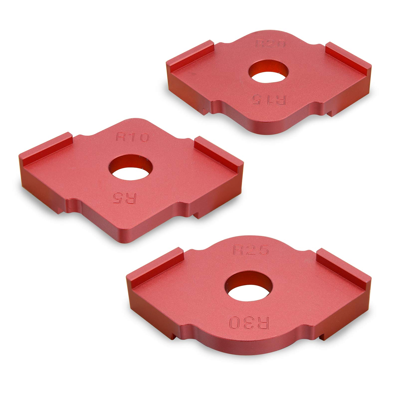 Set of 3 Radius Jig Router Templates Aluminium Alloy Radius Corners R5 R10 R15 R20 R20 R30