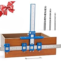 Cabinet Hardware Jig, Punch Locator Drill Guide,Wood Drilling Dowelling Guide for Installation of Handles Knobs on Doors and 