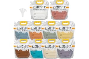 10 Pack Paint Storage Bags - 16-Mil Ultra-Thick Airtight Paint Pouches with Funnel - 1 Quart Reusable Leftover Paint Containe