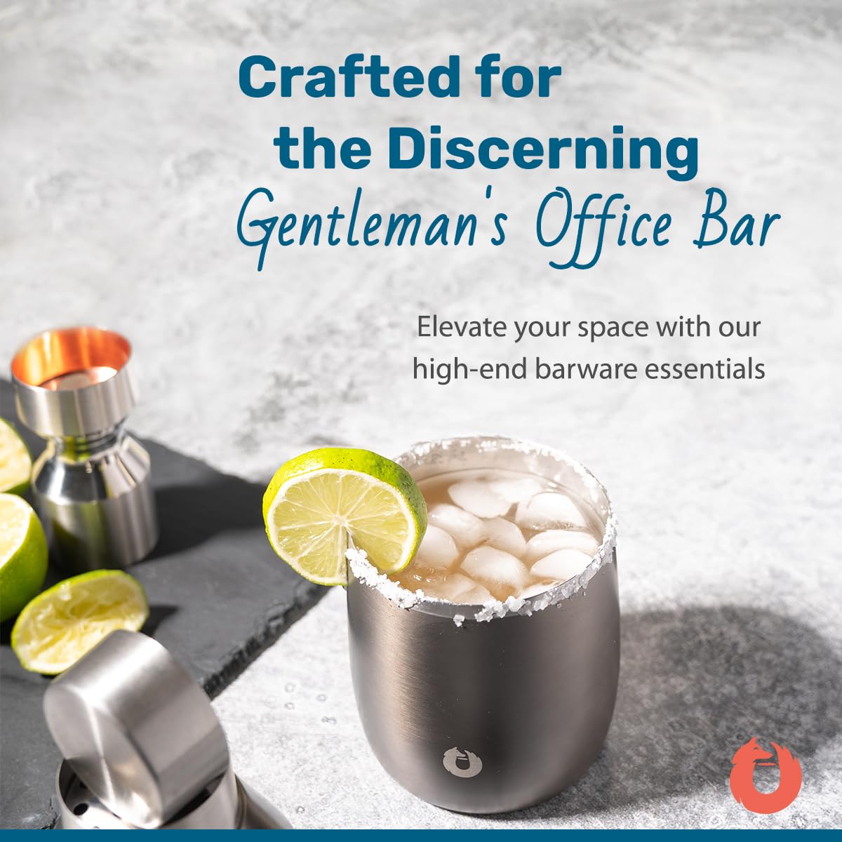 Snowfox Premium Vacuum Insulated Stainless Steel Whiskey Rocks Glass, Set of 2, Old Fashioned, Whiskey, Lowball Glasses, Elegant Home Bartending, Beverages & Cocktails Stay Cold, Black/Gold