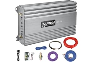 AINAVI Car Audio Amplifiers 4 Channel - 1200 Watt Full Range ClassA/B Stereo Power Amplifier, Car Subwoofer Speaker Amp AMP-D4 with Wiring Kits