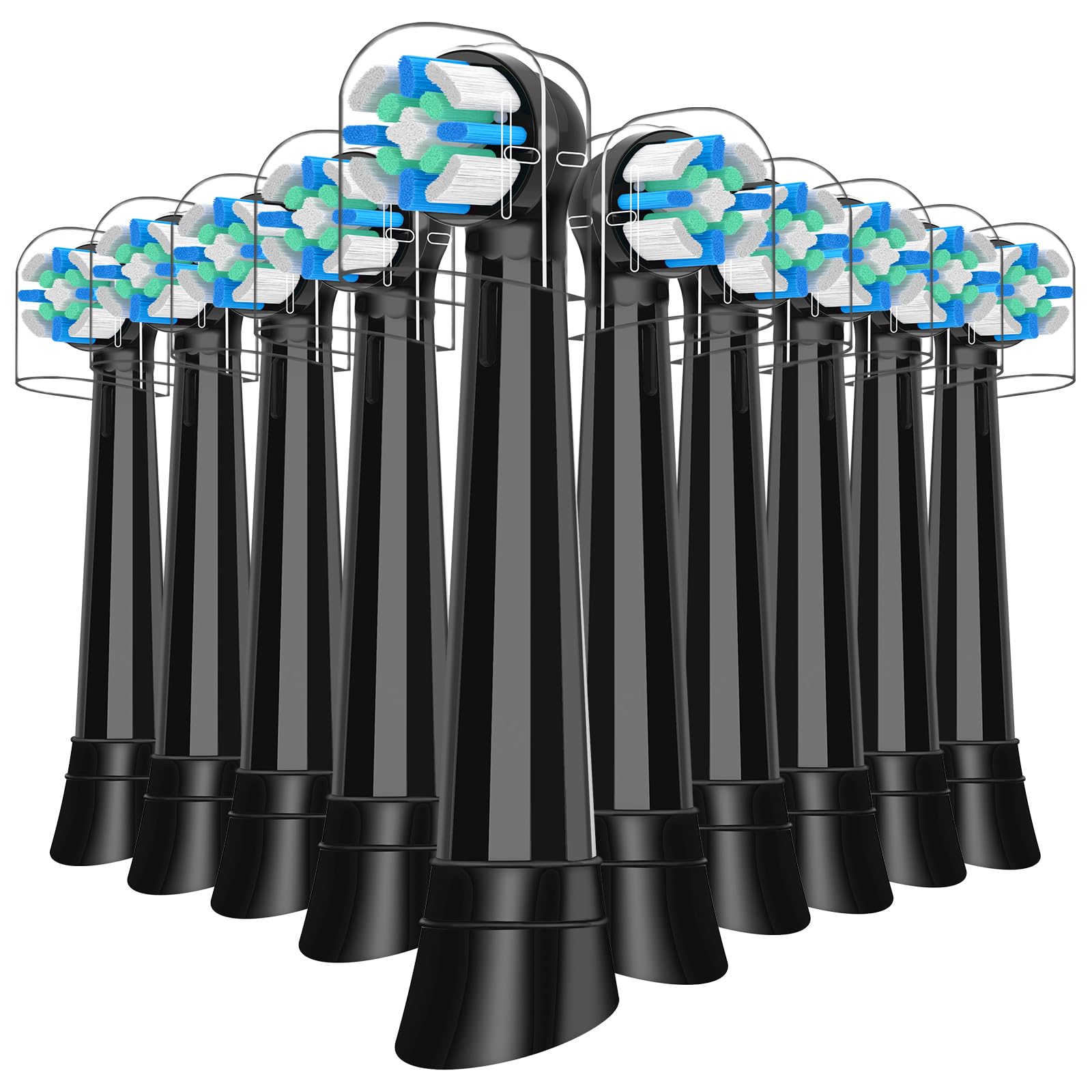 io replacement heads compatible with oral b io, 10-pack toothbrush heads compatible with io 2 3 4 5