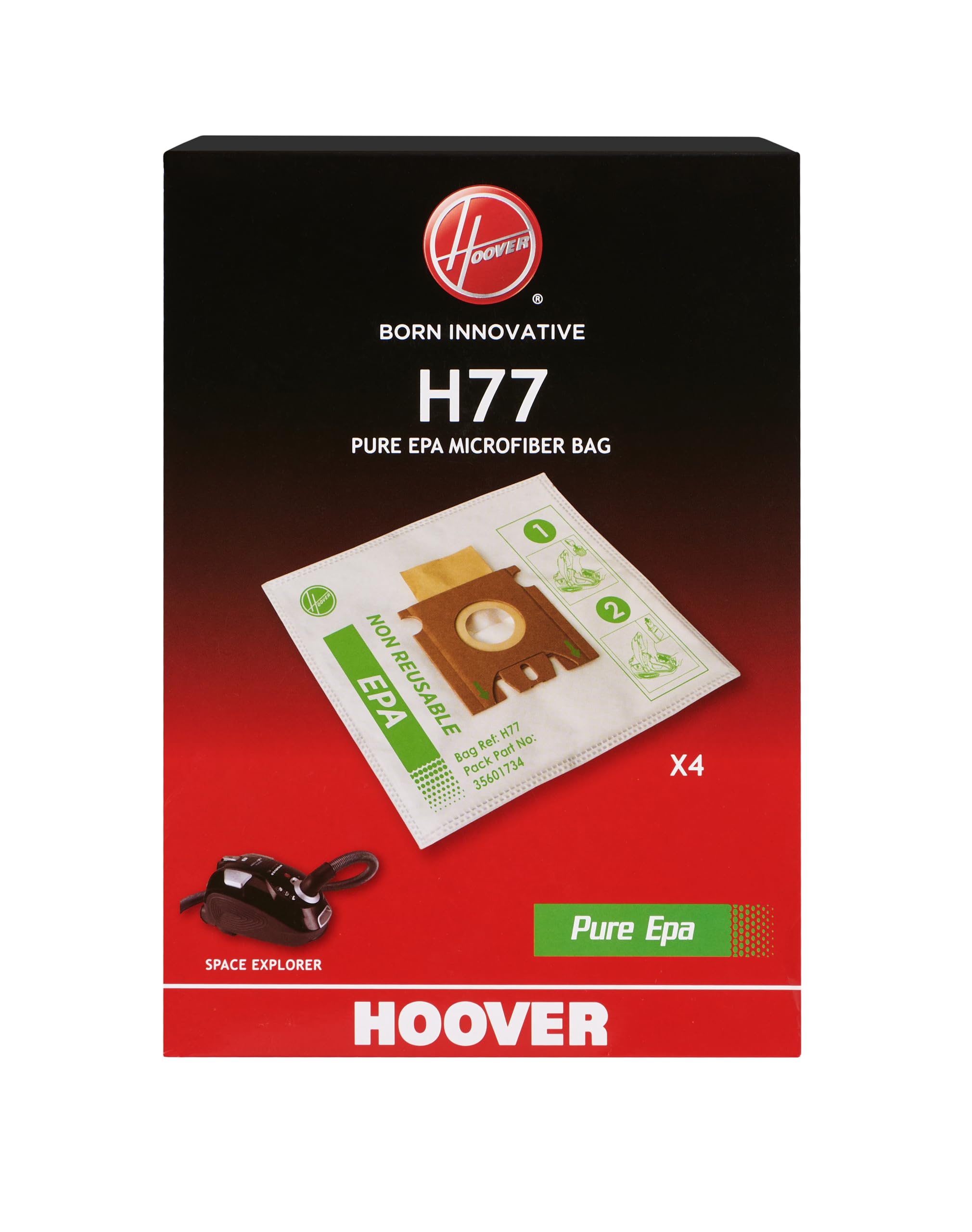 Hoover Genuine 35601734 H77 Space Disposal Bags