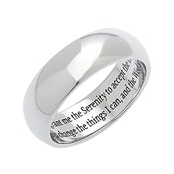 Men's & Women's Serenity Prayer Ring - God Grant Me