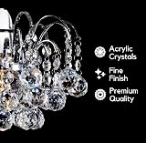 Klass Home Crystal Faceted Oriel Ceiling Light Shade Chrome Finish view 4