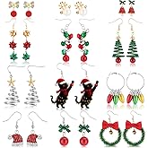 Capoda Holiday Earrings Set for Women Trendy Dangle Beaded Earrings Bulk Jewelry Gift for Festive Mother Wife Sister