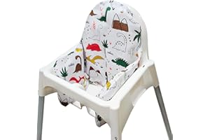 MISSEIAR High Chair Cushion with Cover for IKEA Antilop High Chair, Wooden High Chair Pad Pillow, Built-in Inflatable Cushion