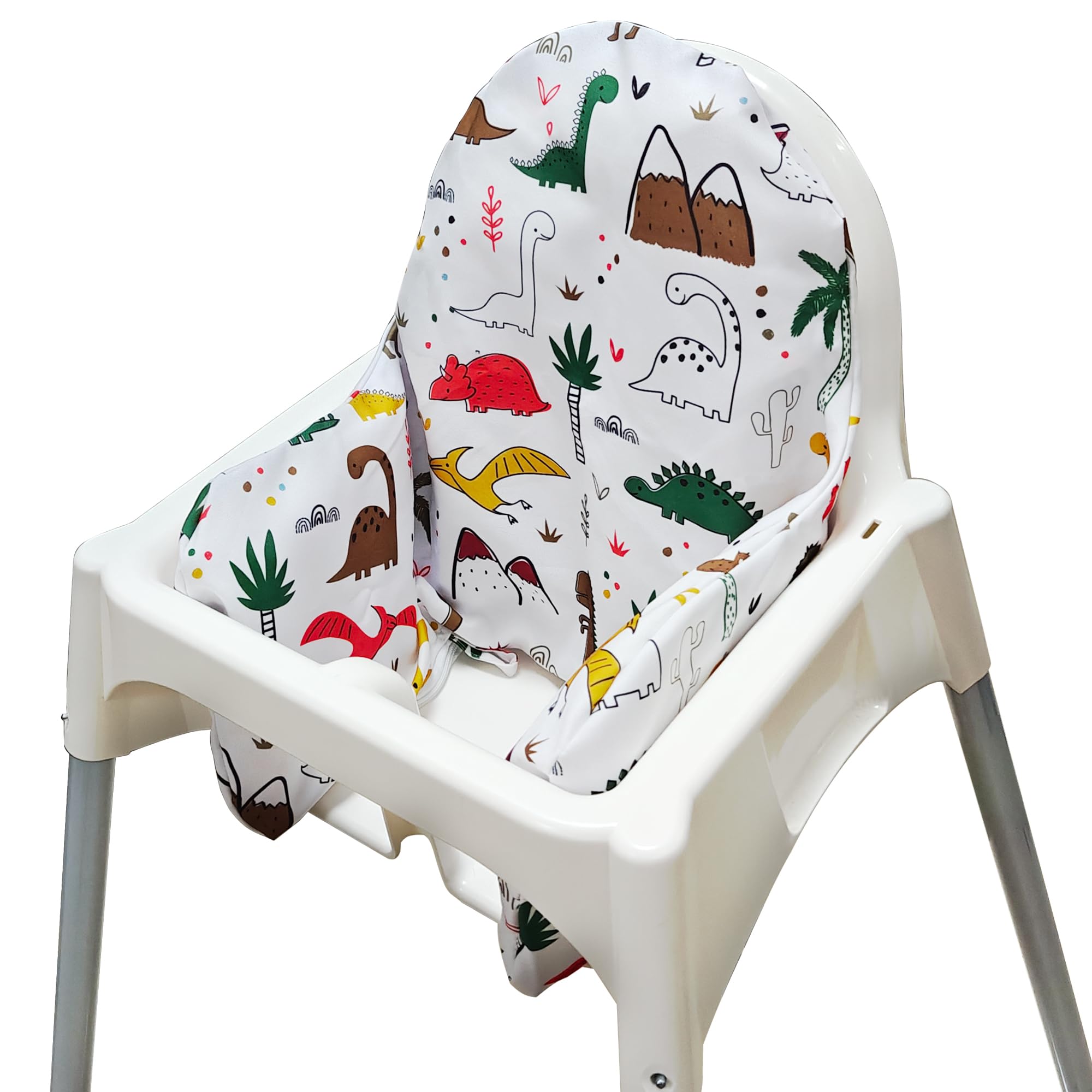 Photo 1 of MISSEIAR High Chair Cushion with Cover for IKEA Antilop High Chair, Wooden High Chair Pad Pillow, Built-in Inflatable Cushion
