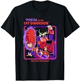 Steven Rhodes Cat Dimension Portal Retro Dark Humor Artist T-Shirt