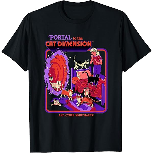 Amazon.com: Steven Rhodes Cat Dimension Portal Retro Dark Humor